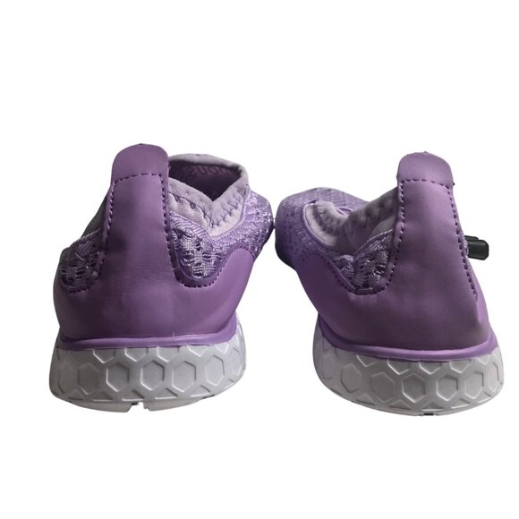 Women’s Water Shoes Quick Dry Slip-On Aqua Sneakers Purple Mesh Size 36 - Picture 4 of 13